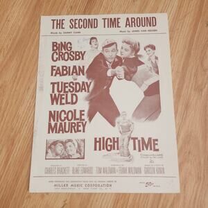 Vintage 1960 The Second Time Around High Time Sheet Music Bing Crosby Movie